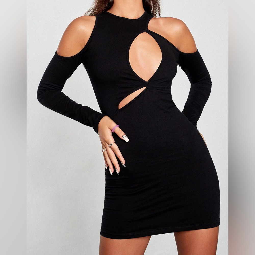 Motel Rocks Dayani Black Mini Dress Size M Cutouts Maddy Euphoria Costume